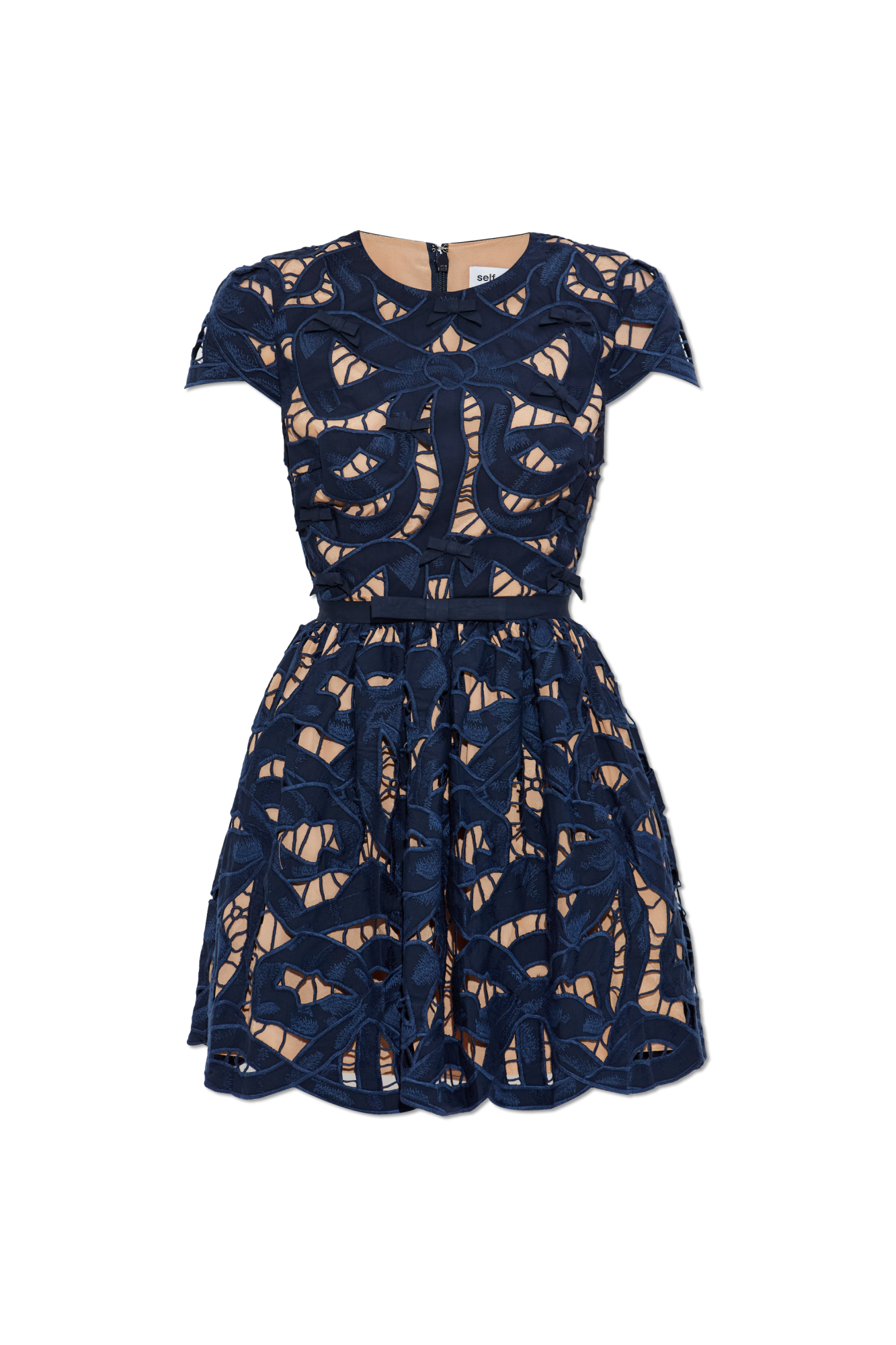 Navy blue Short-sleeve dress Self-Portrait - Vitkac AS
